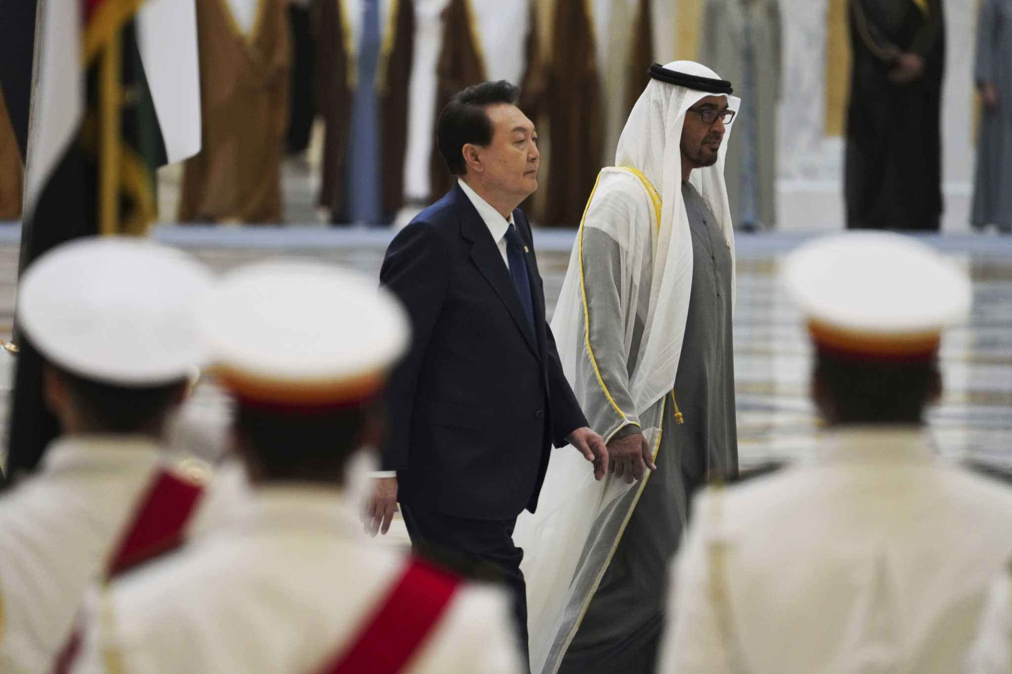 South Korea’s president heads to UAE for arms sales