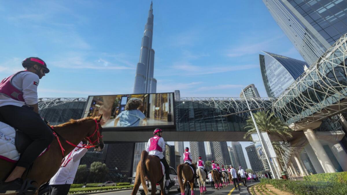 WATCH: Horses trot near Burj Khalifa as pink caravan arrives in Dubai – News