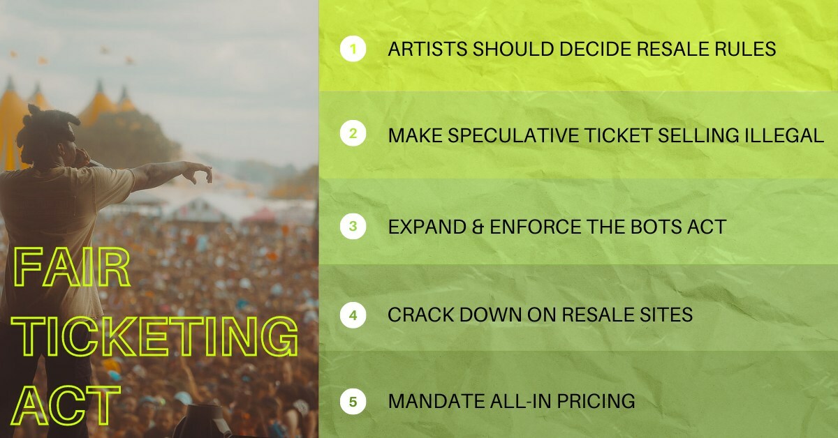 Live Nation Entertainment Announces Support for Fair Ticketing Act