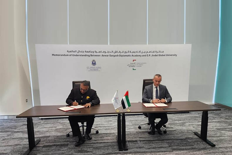 Abu Dhabi’s Anwar Gargash Diplomatic Academy signs MoU with OP Jindal University