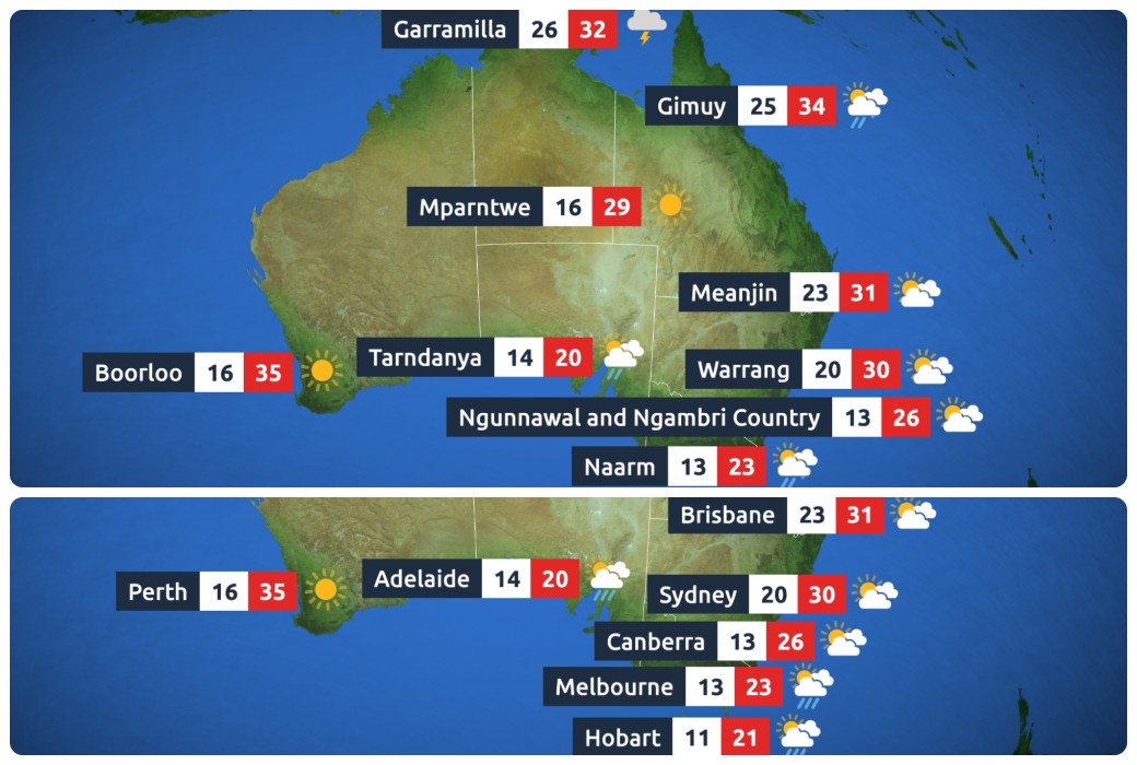 SBS World News features Aboriginal place names on weather maps