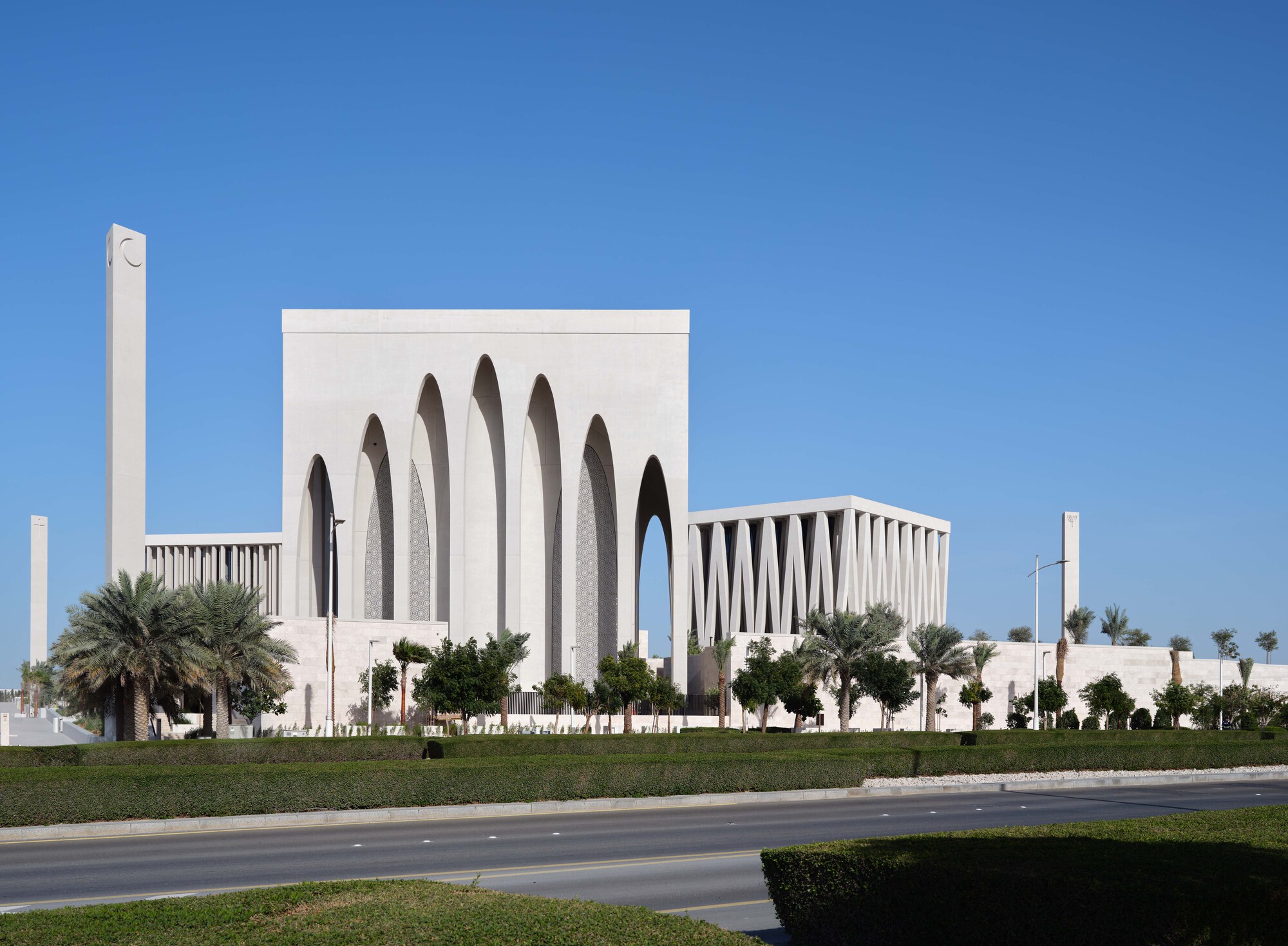 Adjaye Associates’ Abraham Family House, an interfaith complex in Abu Dhabi, opens to the public
