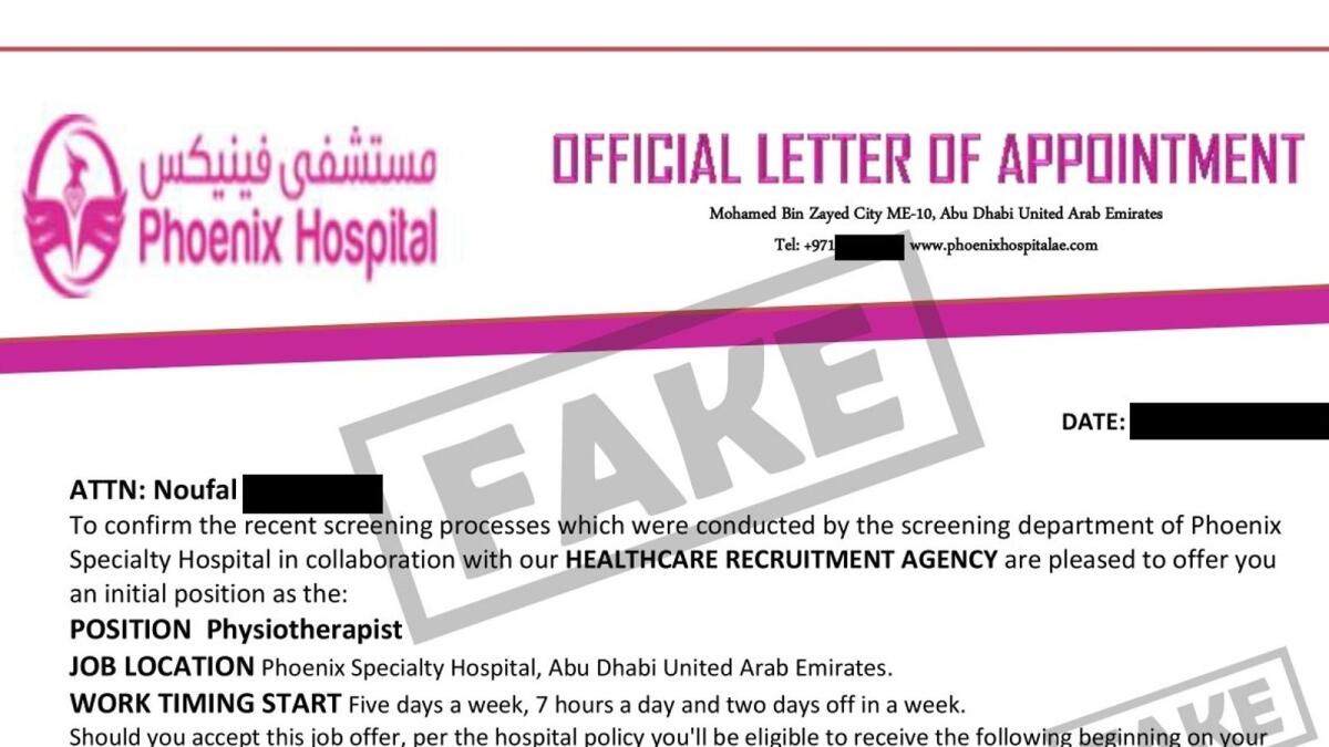 Uae Scam Alert Residents Warn Of Scammers Using Hospital Signs To Fake Job Offers News Uae 5121