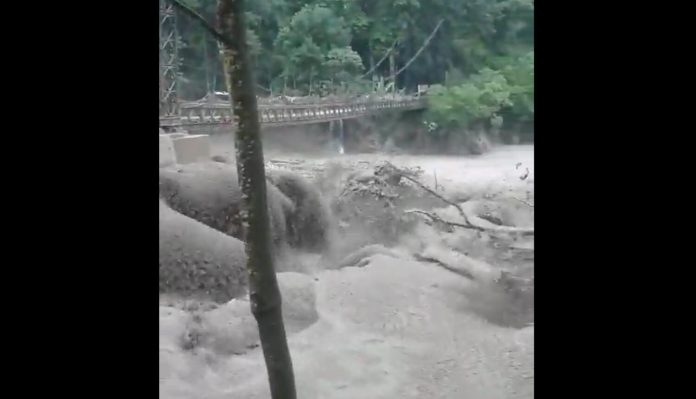 flash flood in Sikkim