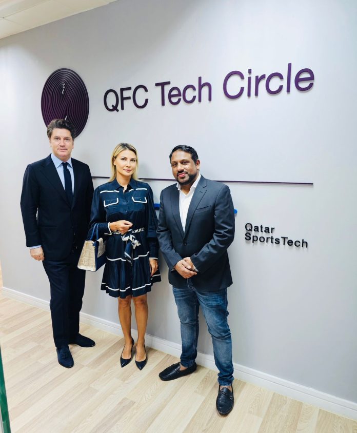 Alexandre Katrangi, Irina Duisimbekova & Safarudheen Farook Qatar Financial Center Tech Circle Head Quarter Nov 2023