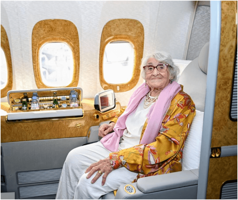 101-Year-Old Woman Takes Emirates Flight to Dubai, Enjoys First-Class Upgrade