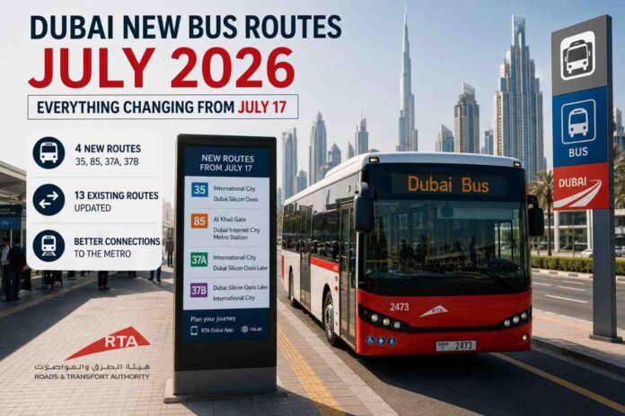 Dubai New Bus Routes July 2026