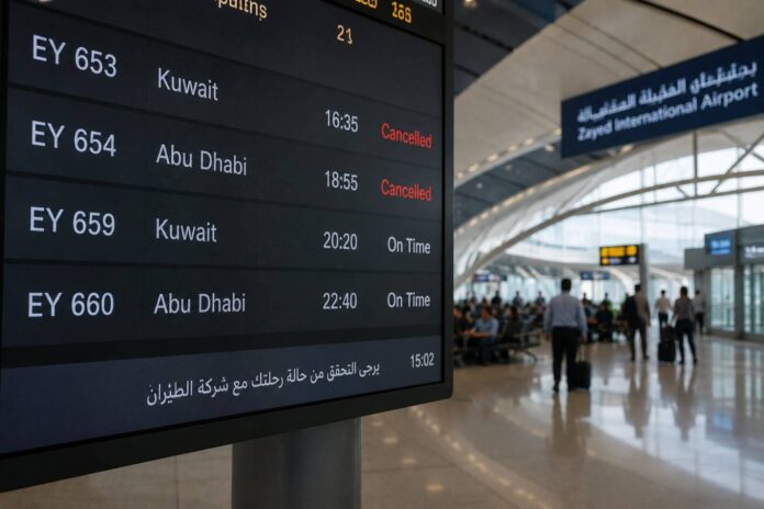 Etihad Kuwait Flight Cancellations