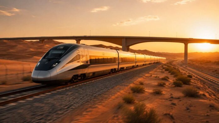 Etihad Rail Abu Dhabi Fujairah train