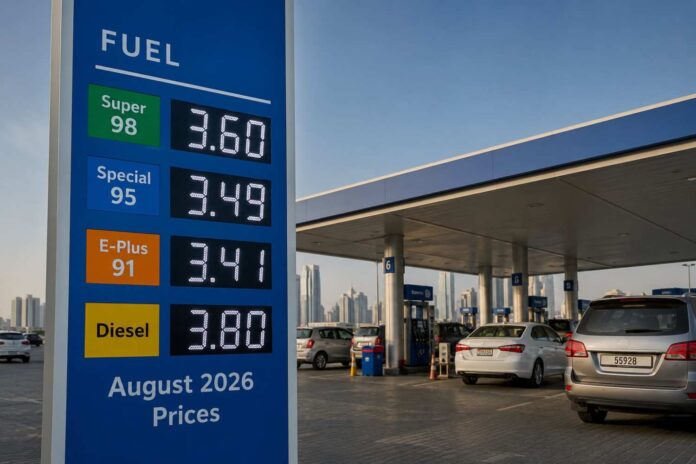 UAE Fuel Prices August 2026